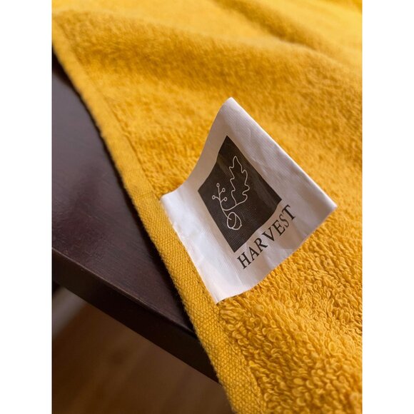 Thanksgiving Harvest Embroidered "Give Thanks" Yellow Kitchen Towel By Harvest - Picture 6 of 7